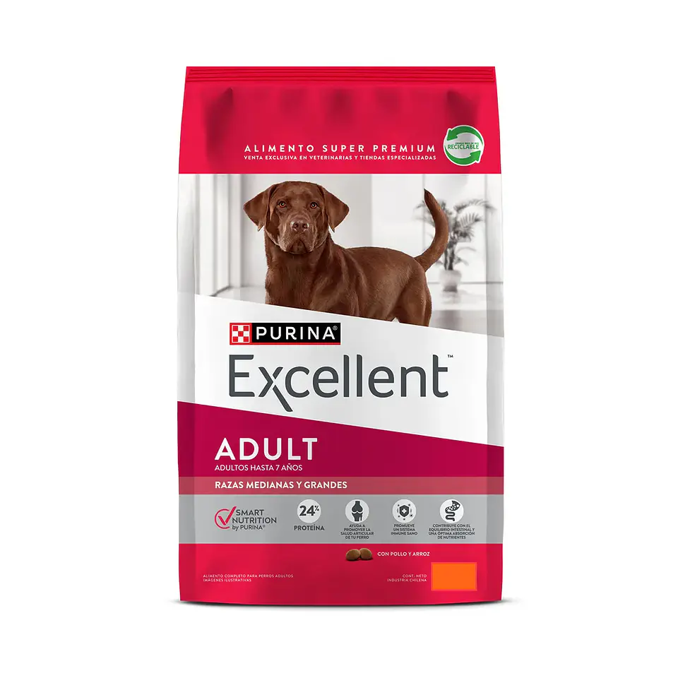 EXCELLENT ALIMENTO PARA PERRO ADULTO POLLO 10+2KG 1