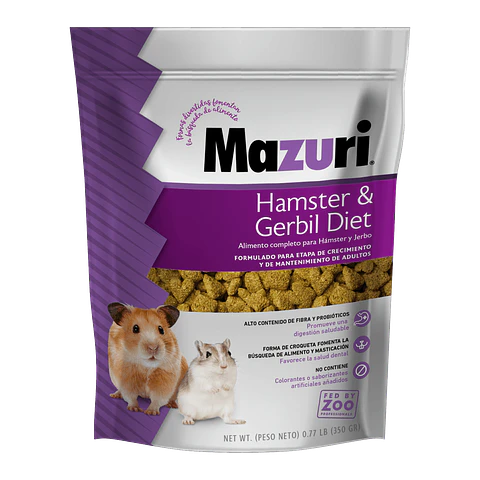 MAZURI HAMSTER Y JERBO GERBIL 350GR