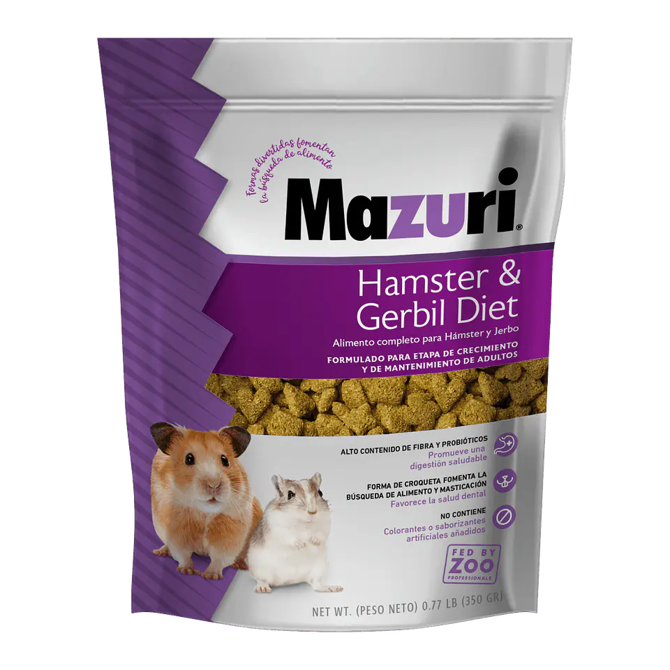 MAZURI HAMSTER Y JERBO GERBIL 350GR 1