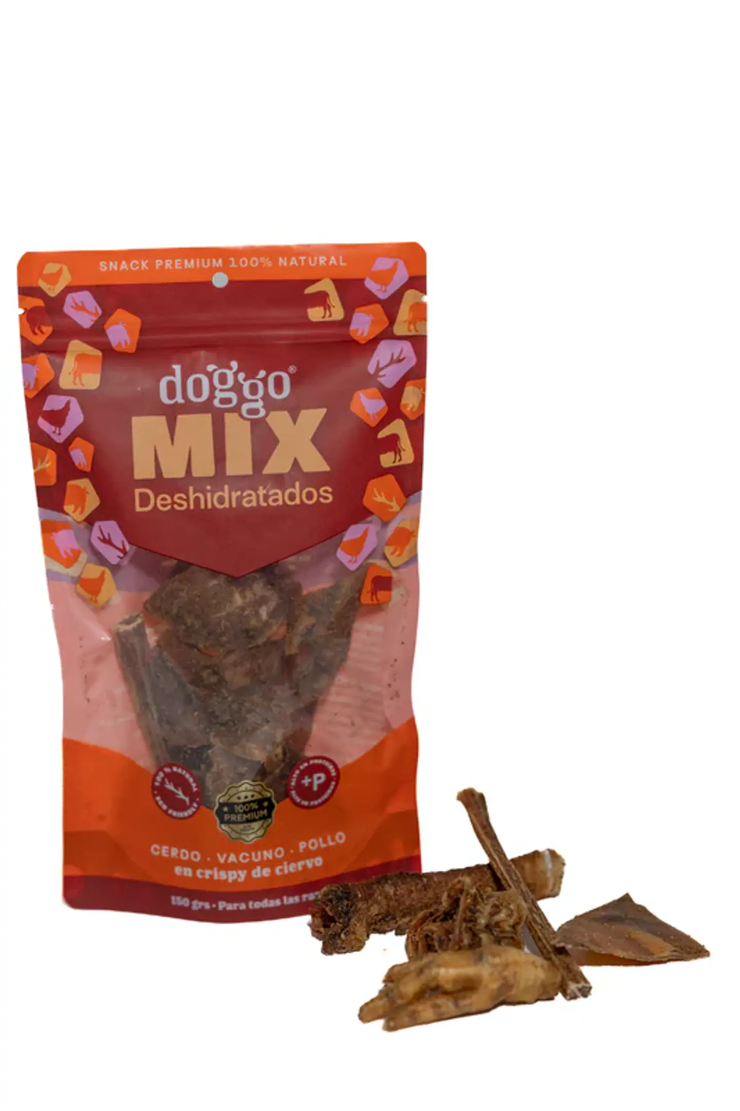 SNACK DOGGO CERDO, VACUNO Y POLLO EN CRISPY DE CIERVO 100 GRS 1