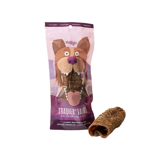 SNACK DOGGO TRAQUEA DE VACUNO EN CRISPY DE CERDO 1 UNIDAD