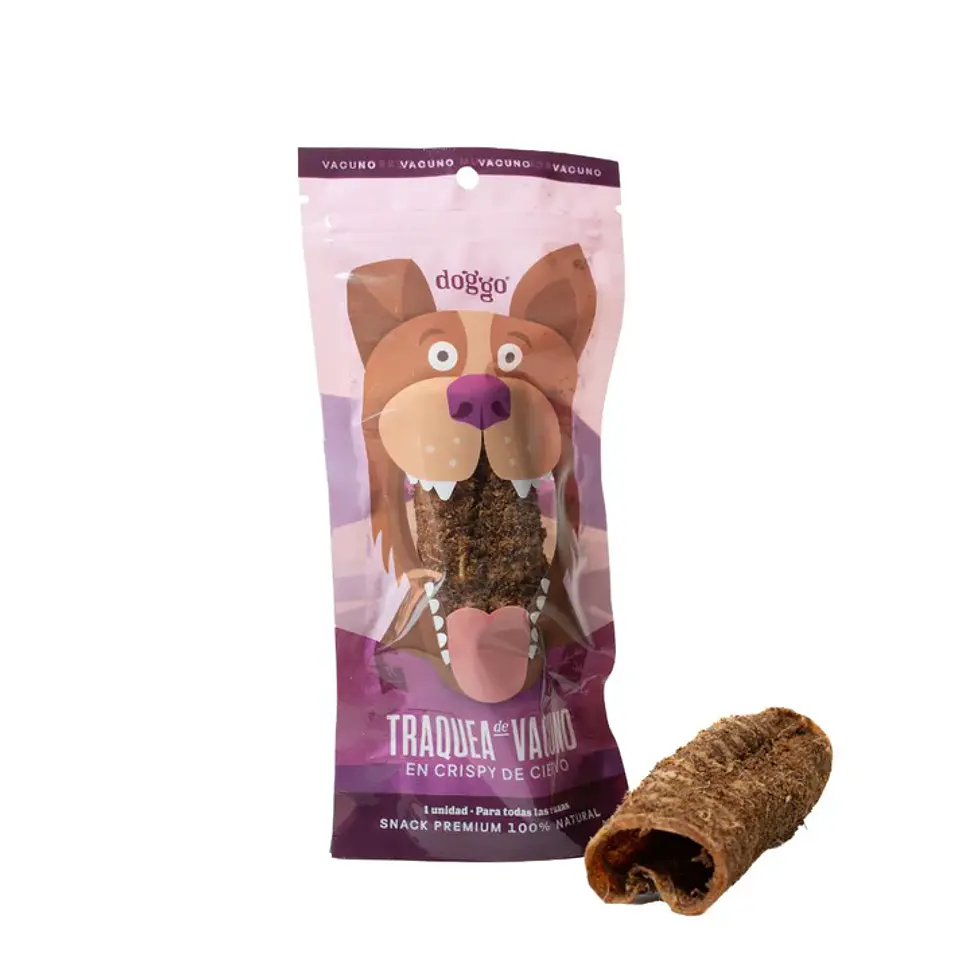 SNACK DOGGO TRAQUEA DE VACUNO EN CRISPY DE CERDO 1 UNIDAD 1