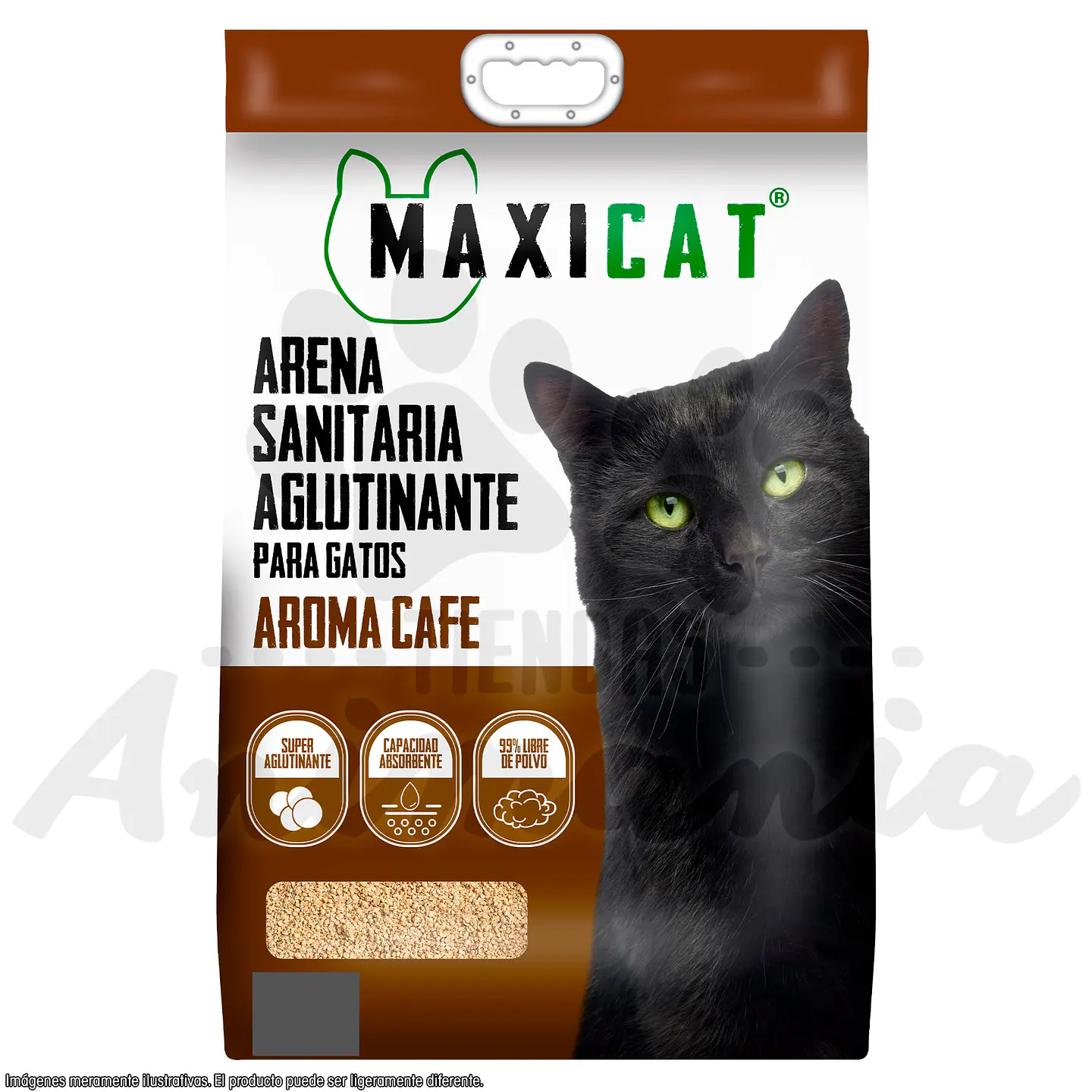 ARENA SANITARIA MAXICAT DE 10KG AR0MA CAFE 1