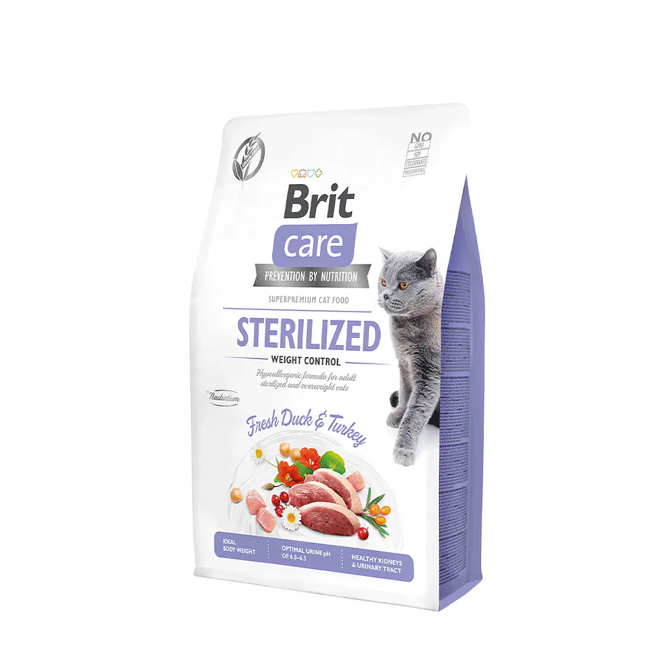 BRIT CARE ALIMENTO GATO ESTERILIZADO CONTROL PESO 2KG 1