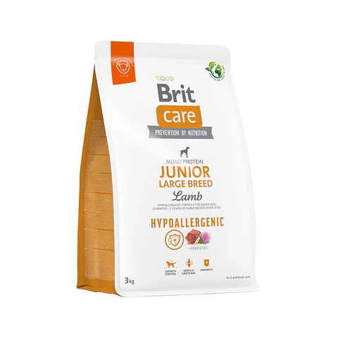 BRIT CARE PERRO JUNIOR RAZAS GRANDES HIPOALERGENICO 3KG CORDERO