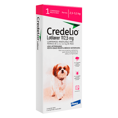 ANTIPARASITARIO CREDELIO 112,5MG 1 COMP 2,5KG A 5,5KG