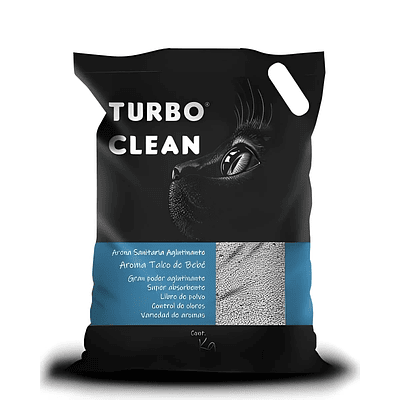 ARENAS SANITARIAS AGLUTINANTE TURBO CLEAN 4KG AROMA TALCO BEBE