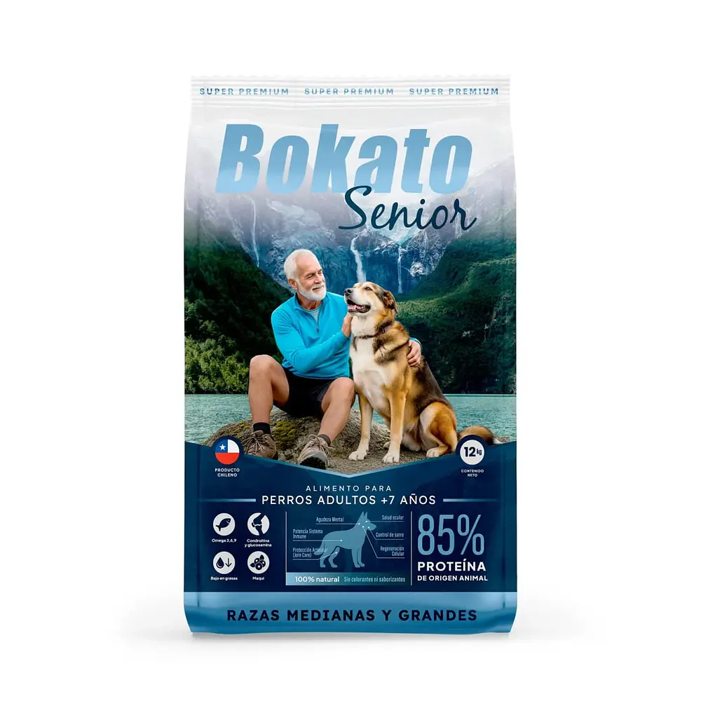 BOKATO PERRO SENIOR RAZAS MEDIANAS A GRANDE 12KG