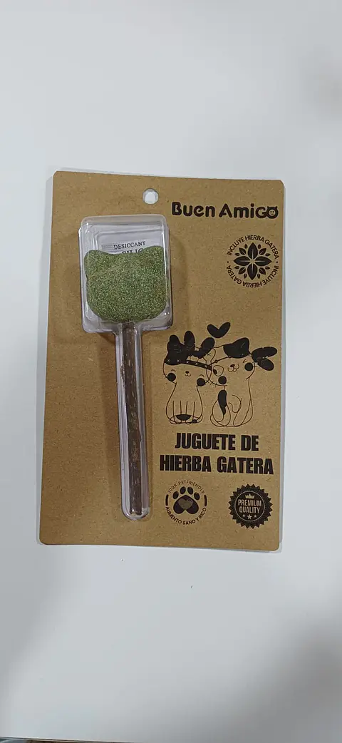 JUGUETE DE HIERBA GATERA TIPO PALETA