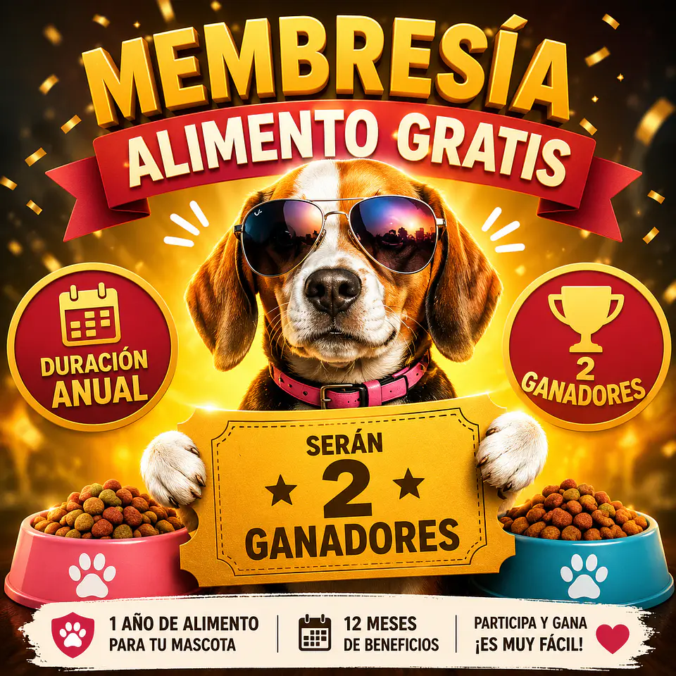 MEMBRESIA PARA UN AÑO (12 MESES) DE ALIMENTO GRATIS PARA PERRO O GATO 1