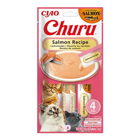 CHURU GATO SALMON BOLSA CON 4 TUBOS