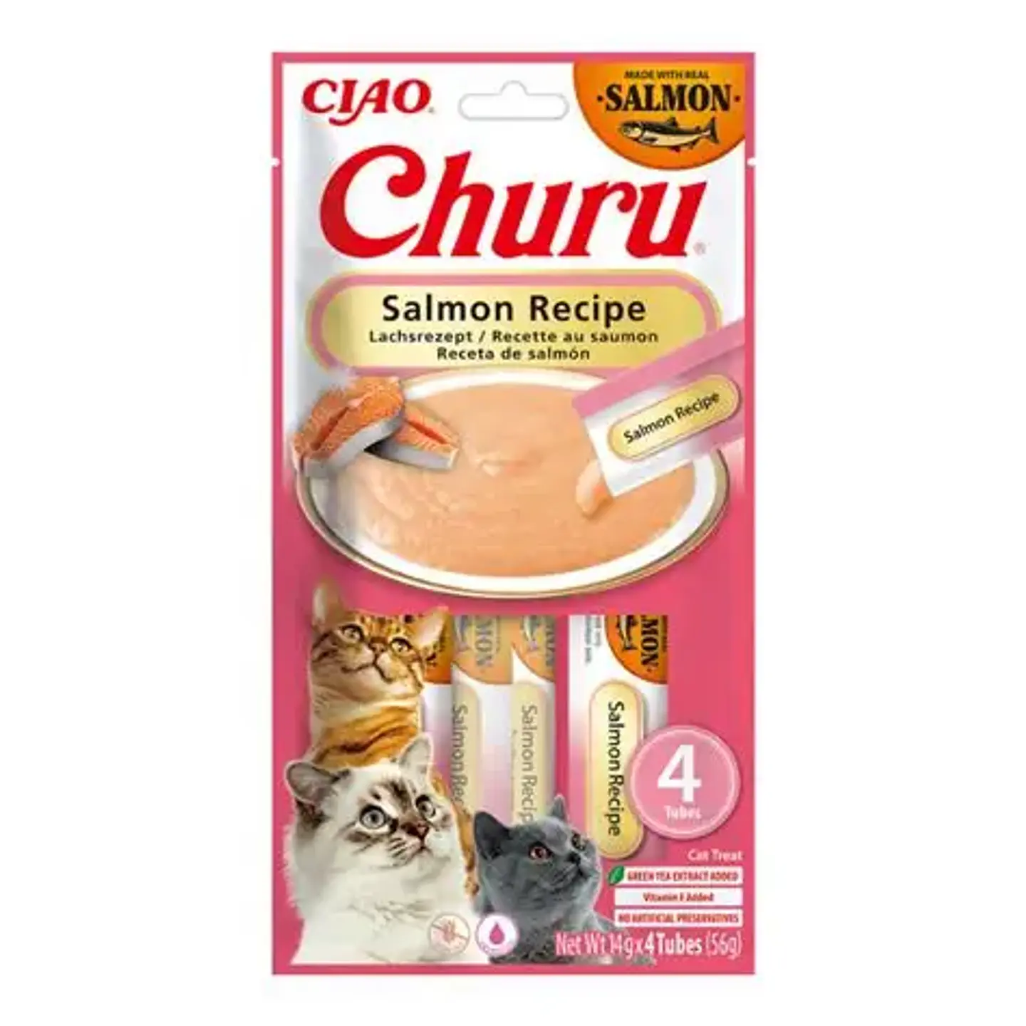 CHURU GATO SALMON BOLSA CON 4 TUBOS 1