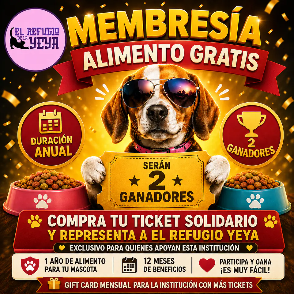 MEMBRESIA PARA UN AÑO DE ALIMENTO PARA PERRO O GATO (INSTITUCIONES) 1