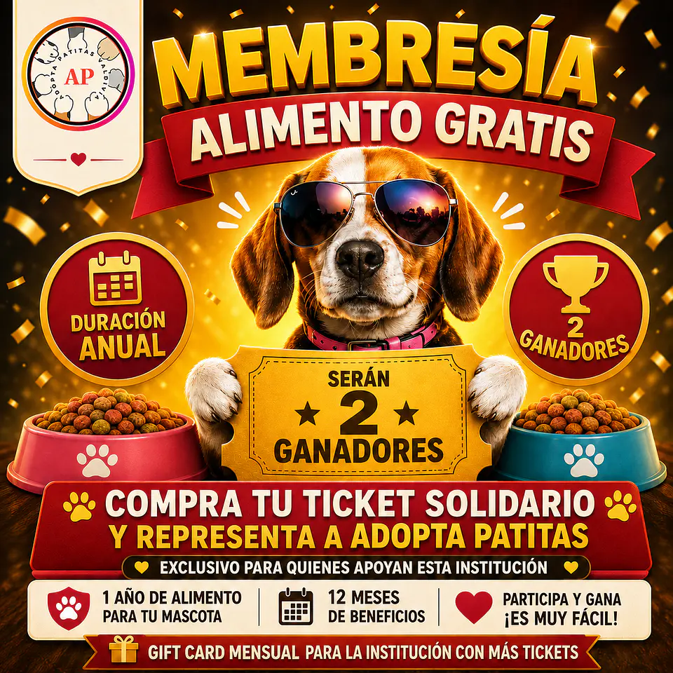 MEMBRESIA PARA UN AÑO DE ALIMENTO PARA PERRO O GATO (INSTITUCIONES) 5