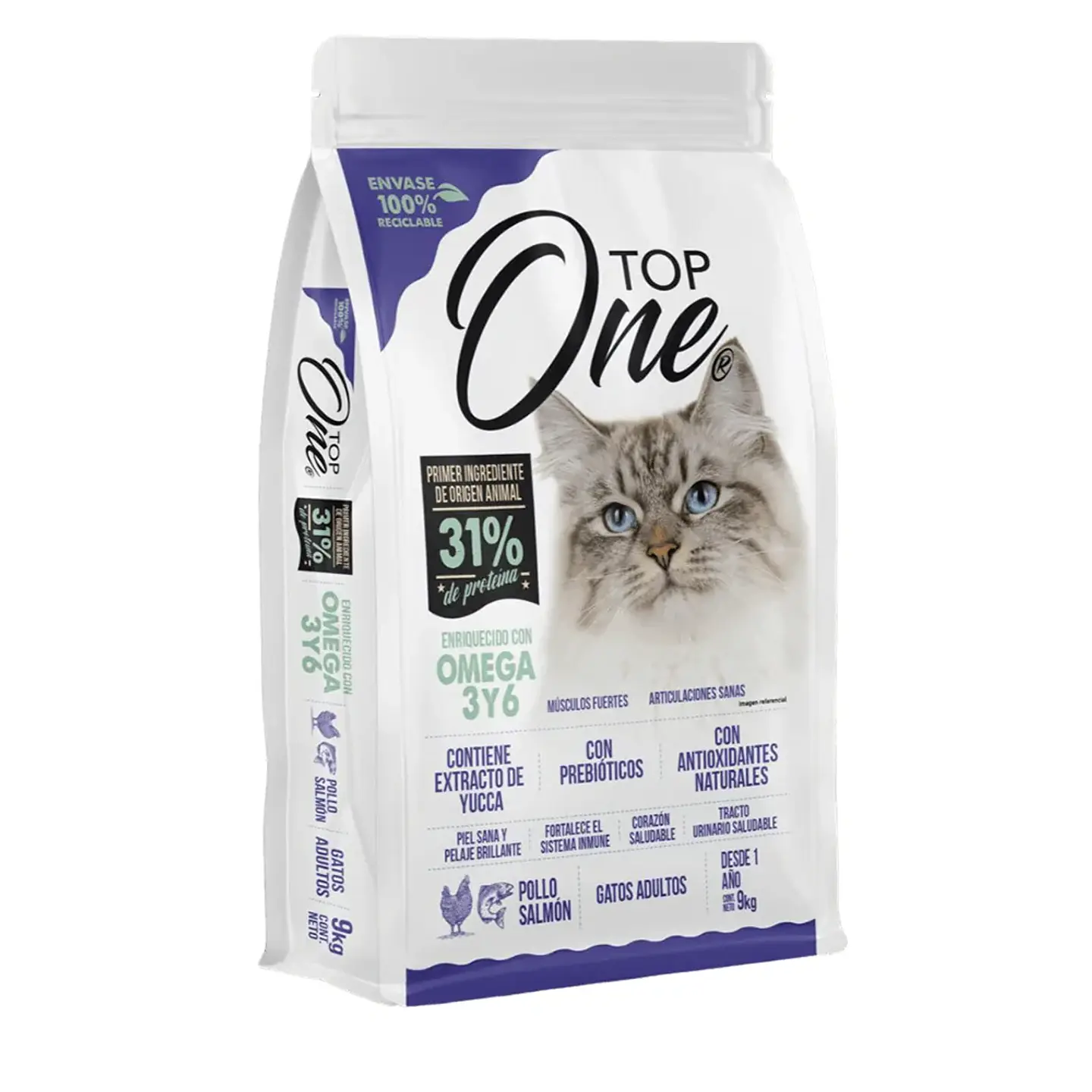 TOP ONE GATO ADULTO 9KG 1