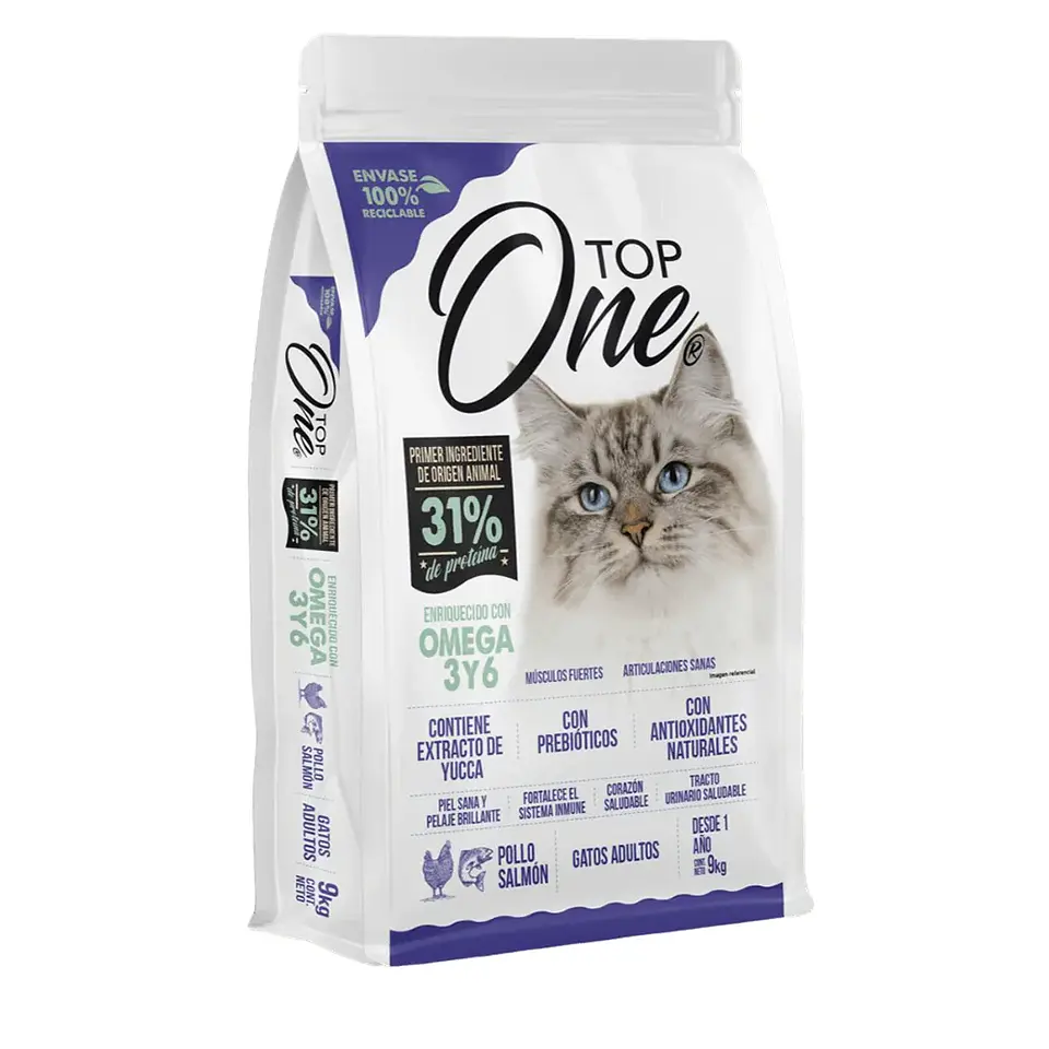 TOP ONE GATO ADULTO 9KG 1