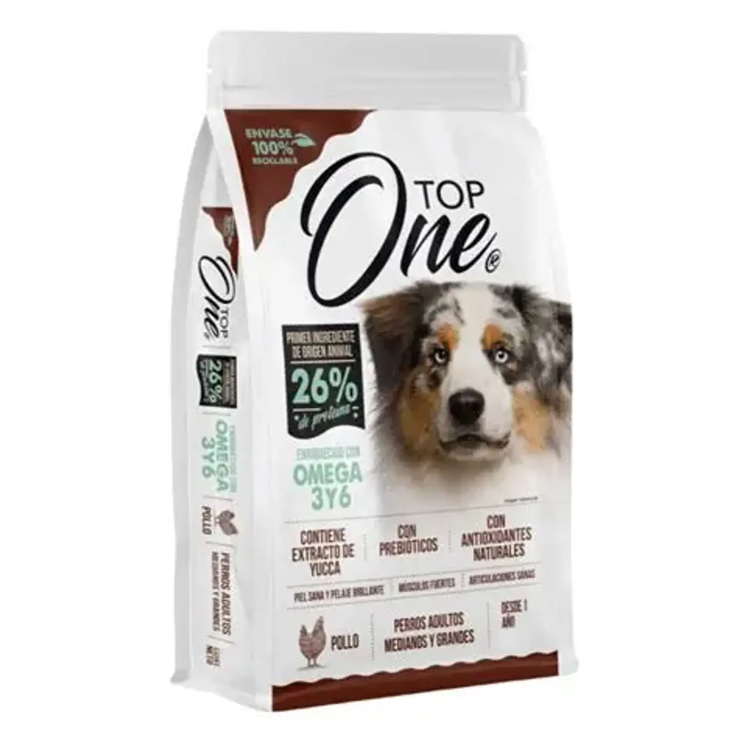 TOP ONE PERRO ADULTO RAZAS MEDIANAS Y GRANDES 9KG 1