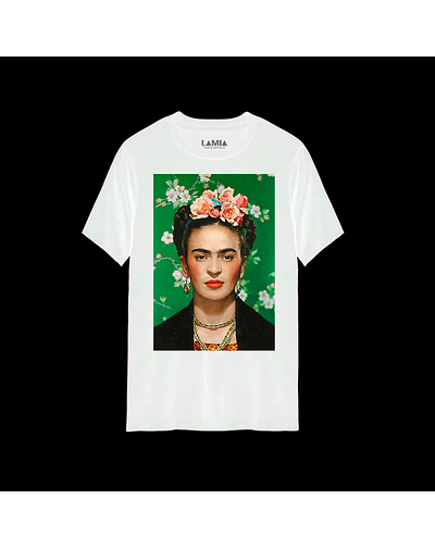 Polera Frida Kahlo Línea Premium #1 - Blanca