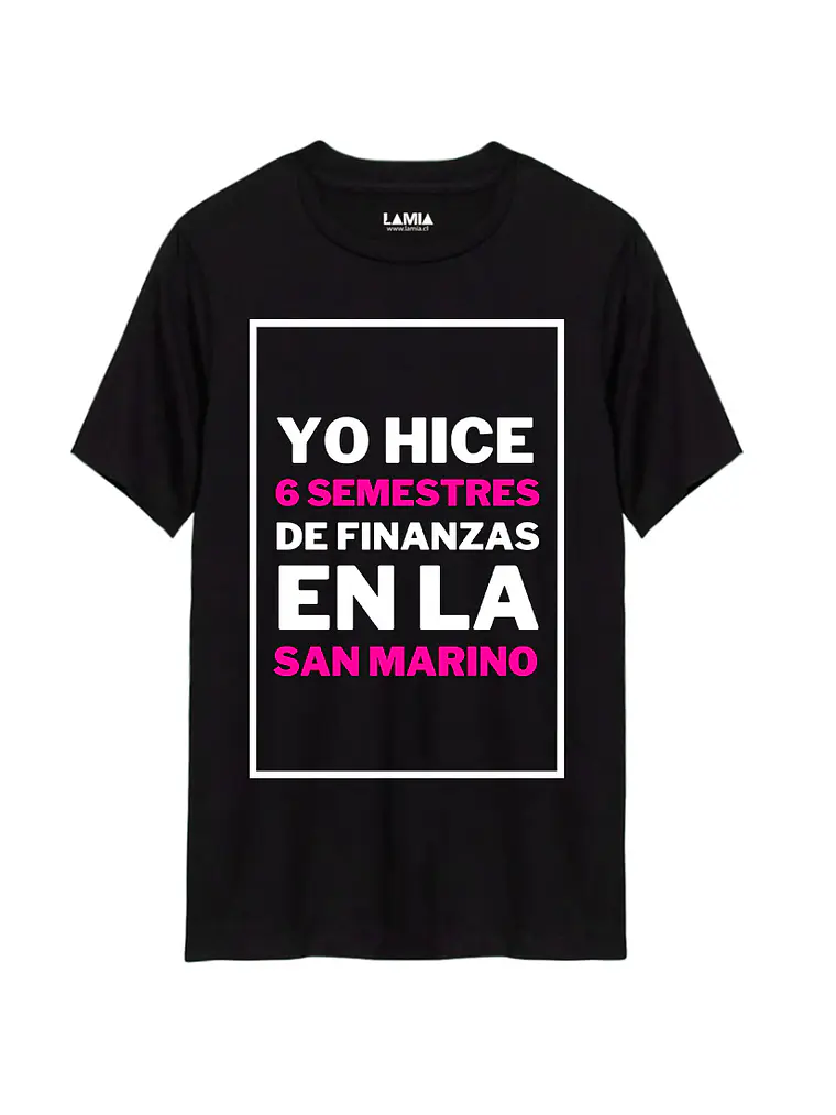 Polera Yo hice 6 semestres de finanzas en la San Marino / Yo soy Betty, la fea Línea Premium #8 1