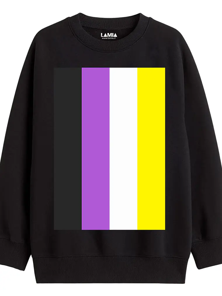 Polerón Bandera No Binaria Línea Premium #1 1