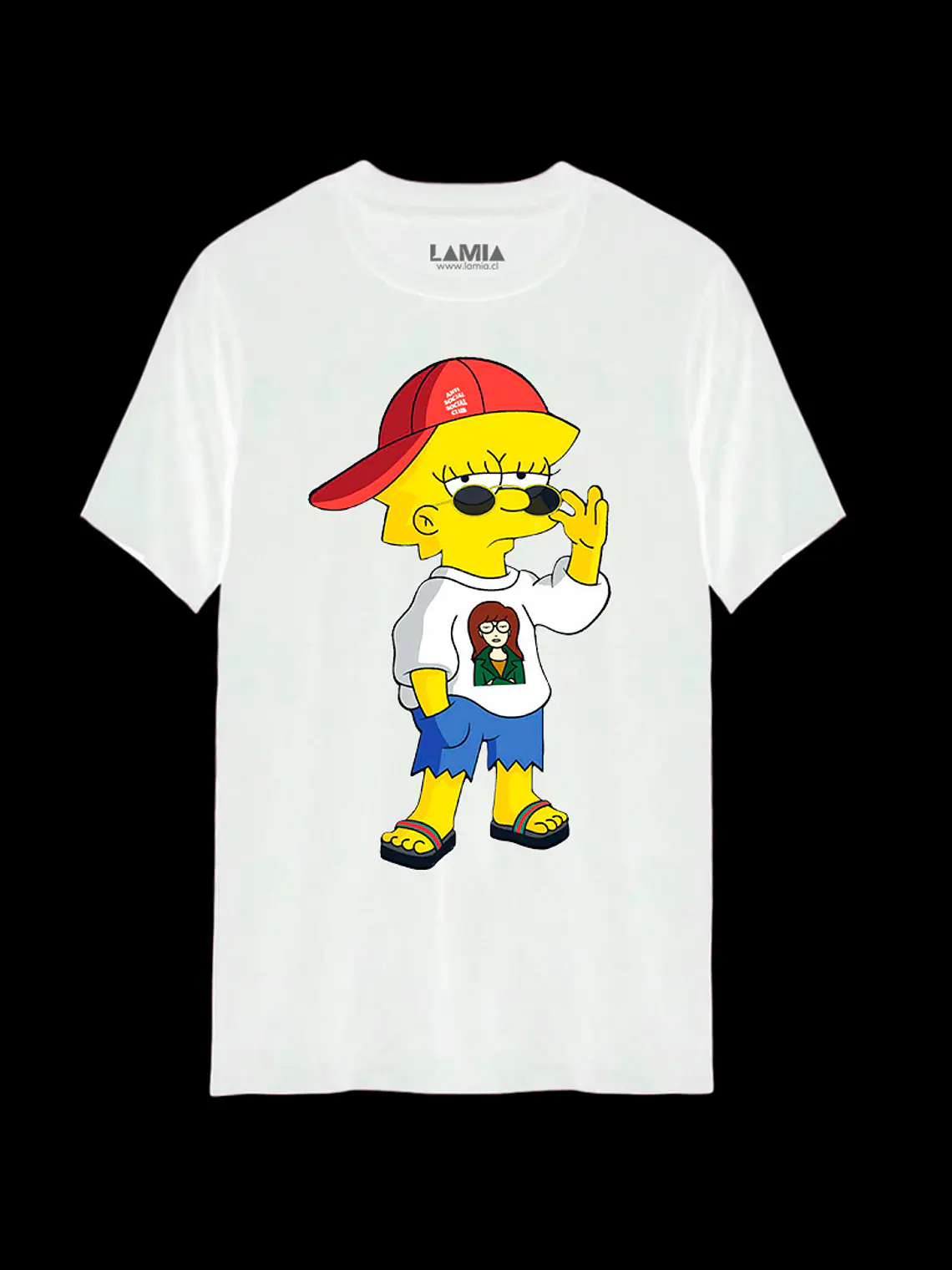 Polera Lisa Simpson con polera de Daria Los Simpson línea Premium #1 2