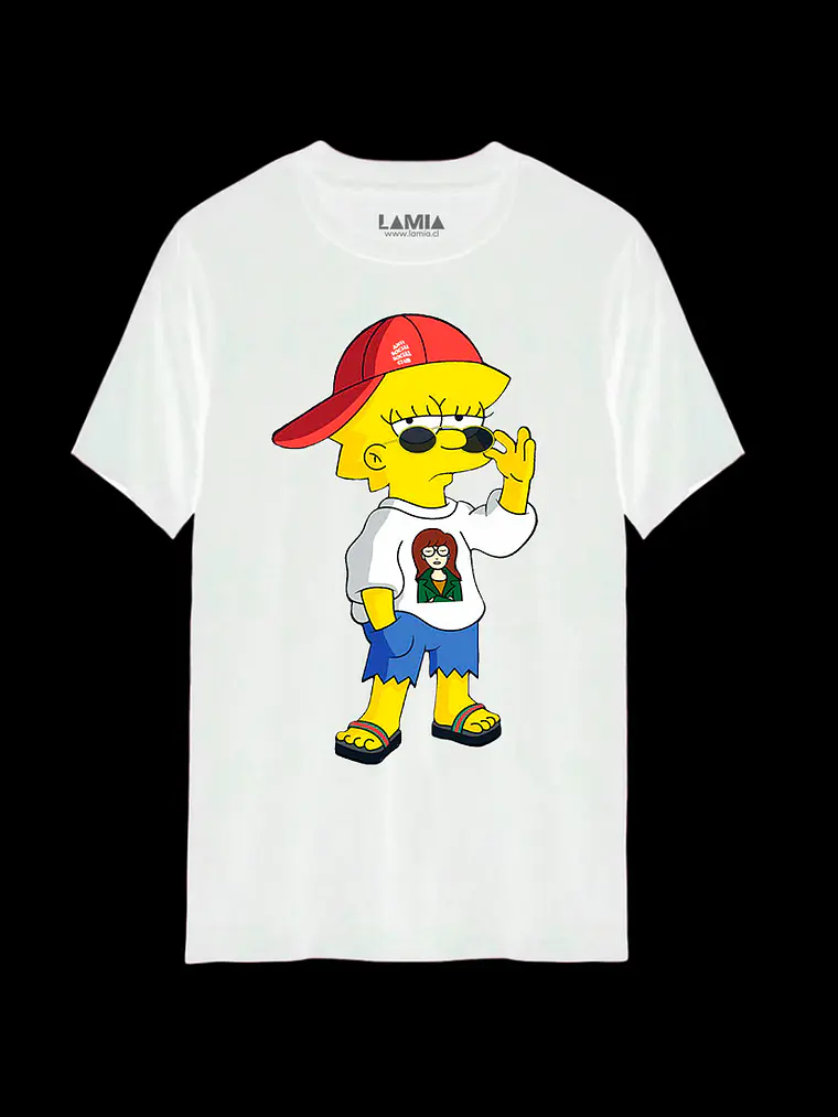 Polera Lisa Simpson con polera de Daria Los Simpson línea Premium #1 2