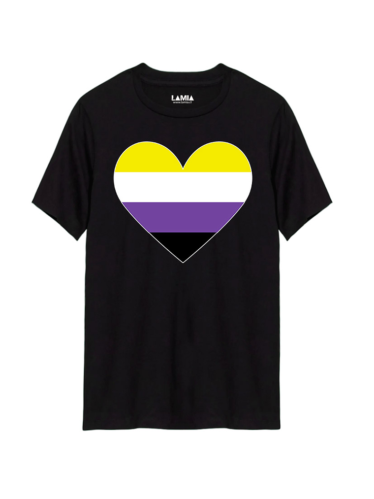 Polera Corazón bandera no binario Linea Premium #2 1
