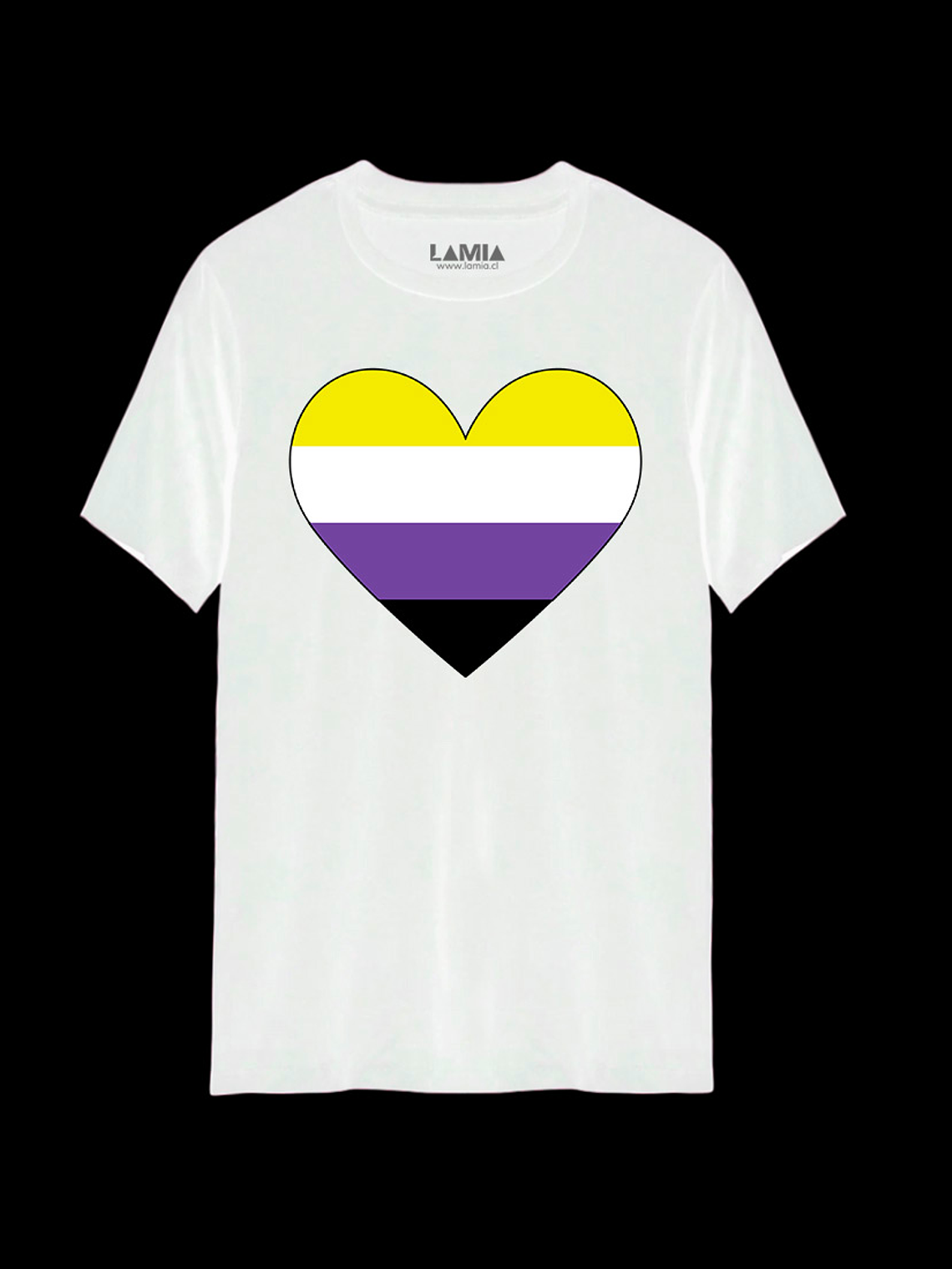 Polera Corazón bandera no binario Linea Premium #2 2