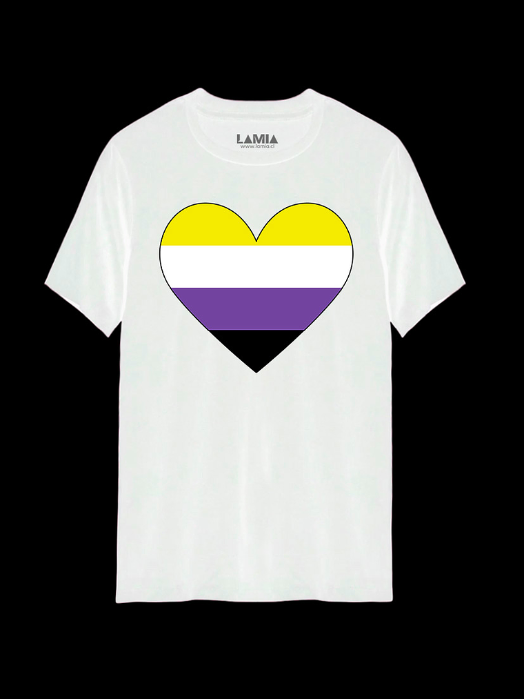 Polera Corazón bandera no binario Linea Premium #2 2