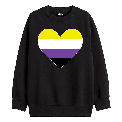 Polerón Corazón bandera no binario Linea Premium #2