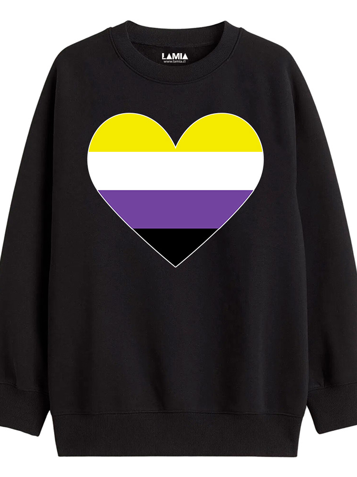 Polerón Corazón bandera no binario Linea Premium #2 1