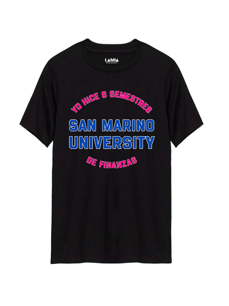 Polera Yo hice 6 semestres San Marino University Yo soy Betty  Línea Premium #13 1