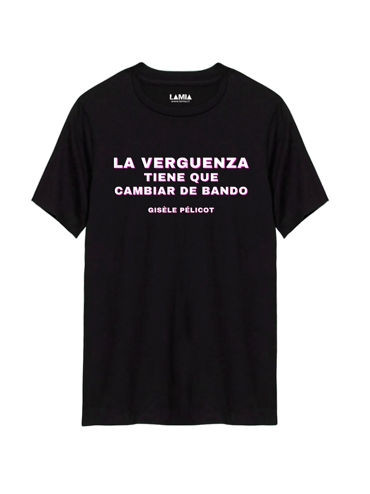 Polera La Verguenza Tiene que cambiar de Bando Gisèle Pélicot Línea Premium #1 1