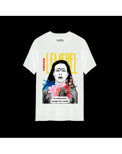 Polera Pedro Lemebel Línea Premium #12 - Blanca