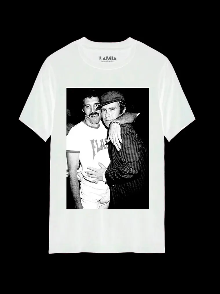 Polera Freddie Mercury y Elton John Línea Premium #1 2