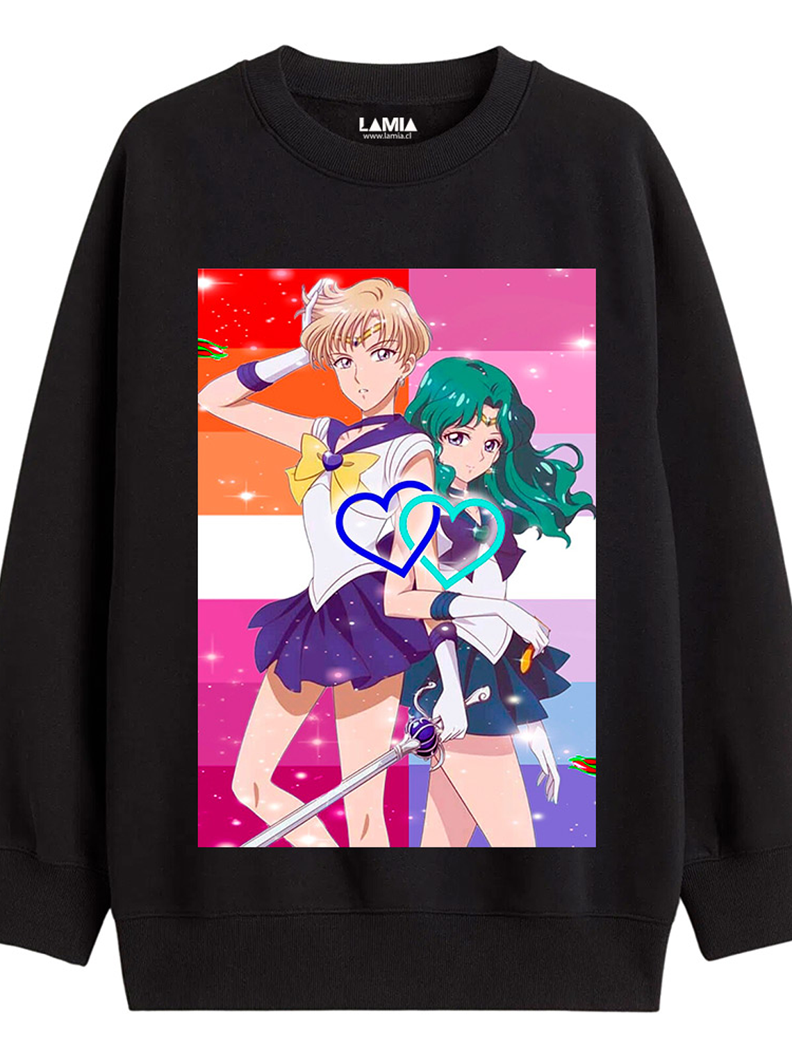 Polerón Sailor Neptune y Sailor Uranus Línea Premium #4 1
