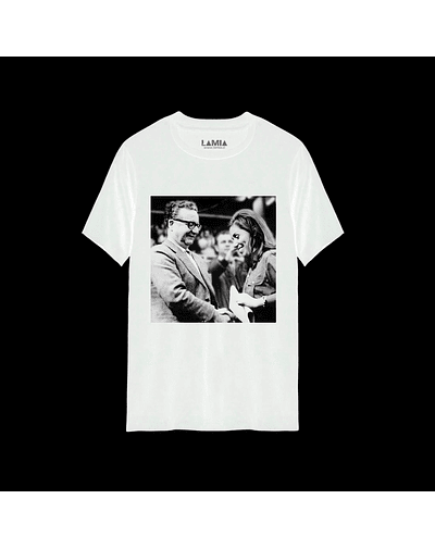 Polera Gladys Marín y Salvador Allende Línea Premium #15 - Blanca