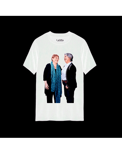 Polera Michelle Bachelet y Jeannette Jara Línea Premium #1 - Blanca