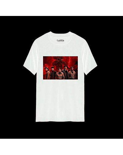 Polera Stranger Things Línea Premium #8 - Blanca