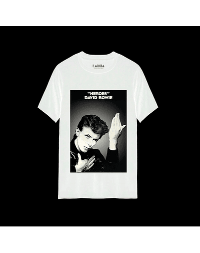 Polera David Bowie Línea Premium #13 - Blanca