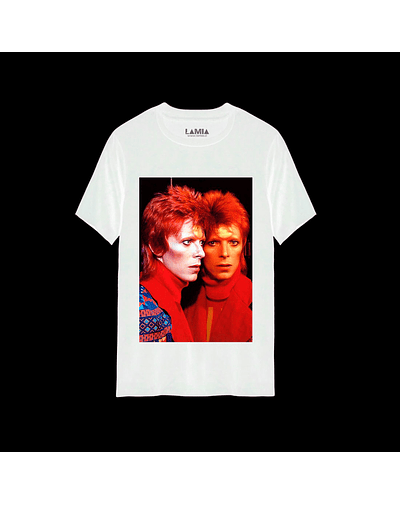 Polera David Bowie Línea Premium #15 - Blanca
