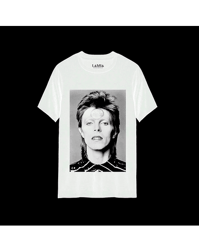 Polera David Bowie Línea Premium #16 - Blanca