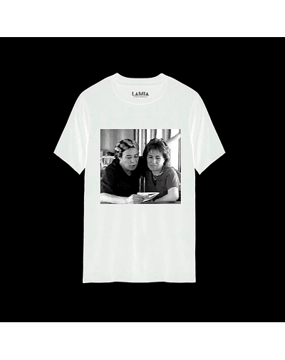 Polera Gladys Marín y Pedro Lemebel Línea Premium #6 - Blanca