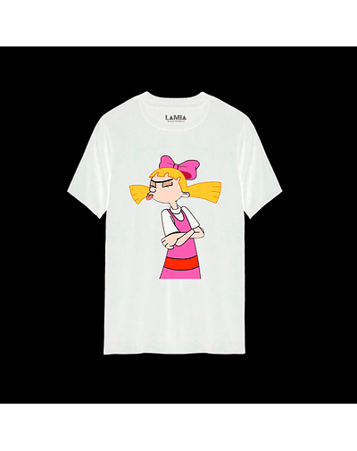 Polera Helga Pataki - Hey Arnold! Línea Premium #8 - Blanca