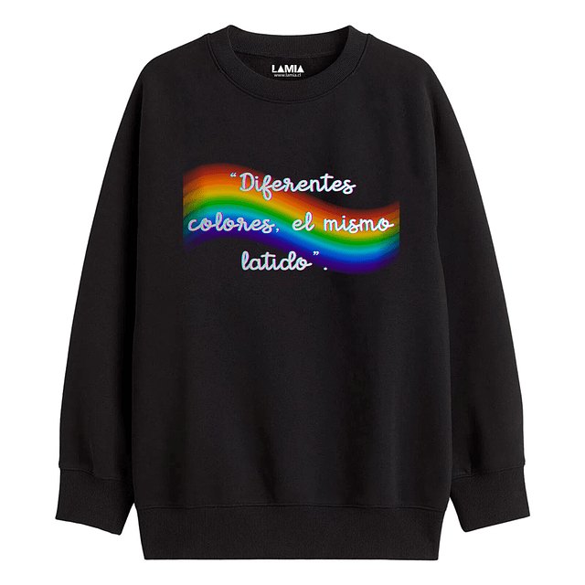 Polerón Diferentes colores, el mismo latido - dia del amor - lgbtq+ Línea Premium #2