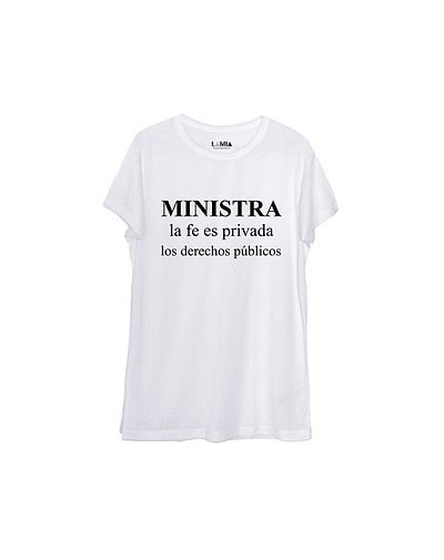 Ministra la fe es privada, los derechos publicos #1