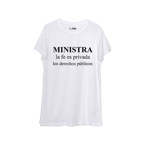 Ministra la fe es privada, los derechos publicos #1