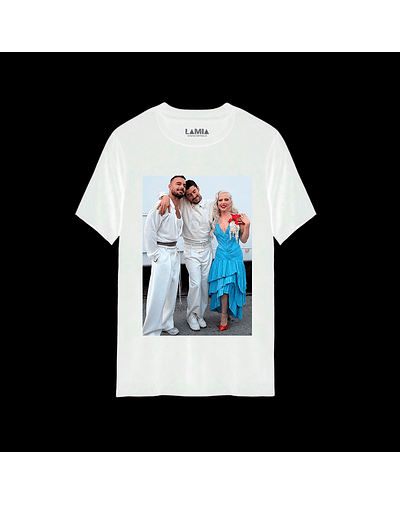 Polera Bad Bunny riky martin lady gaga línea Premium #7 - Blanca