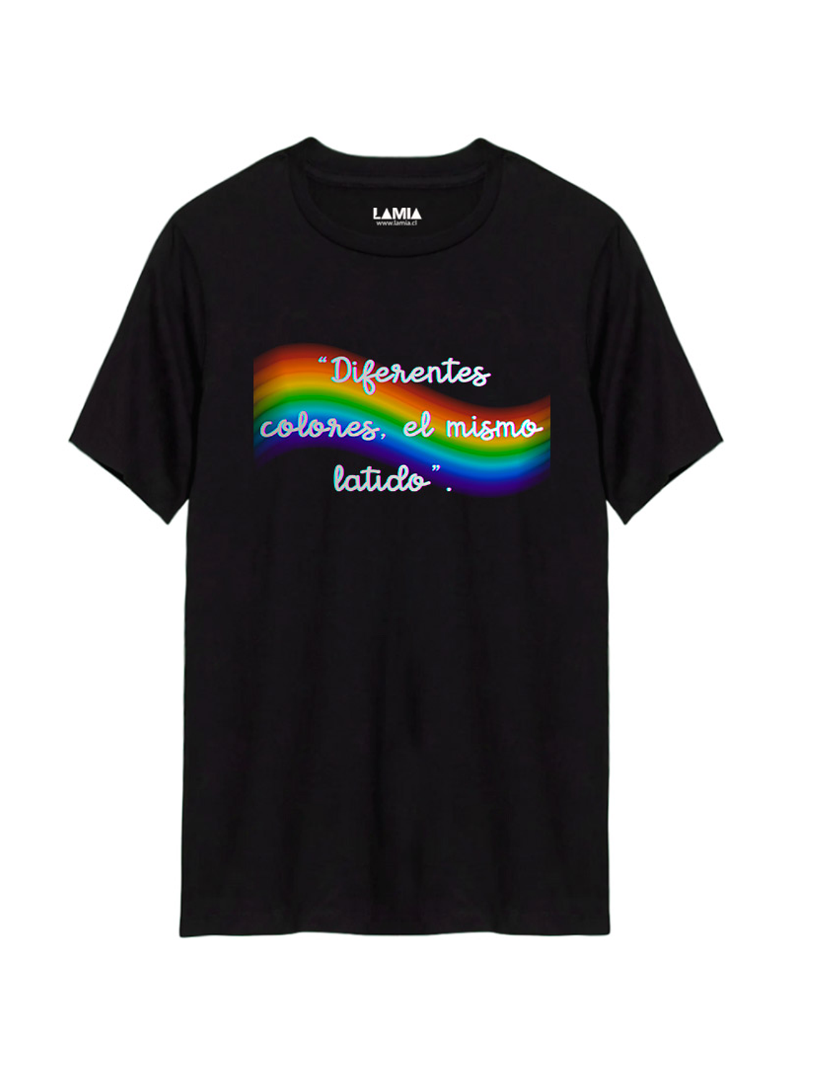 Polera Diferentes colores, el mismo latido - dia del amor - lgbtq+ Línea Premium #2 1