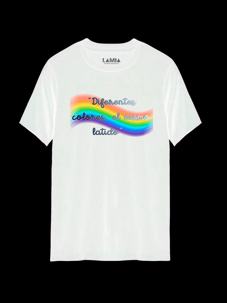 Polera Diferentes colores, el mismo latido - dia del amor - lgbtq+ Línea Premium #2 2